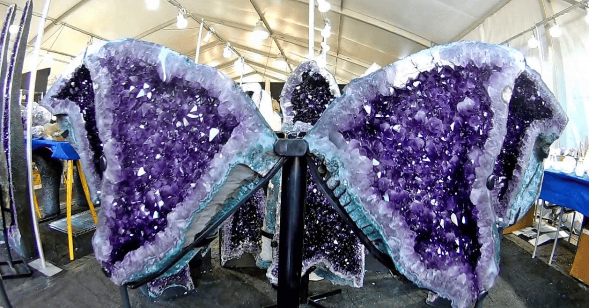 Amethyst gemstone beads - giant amethysts from Tucson gem show