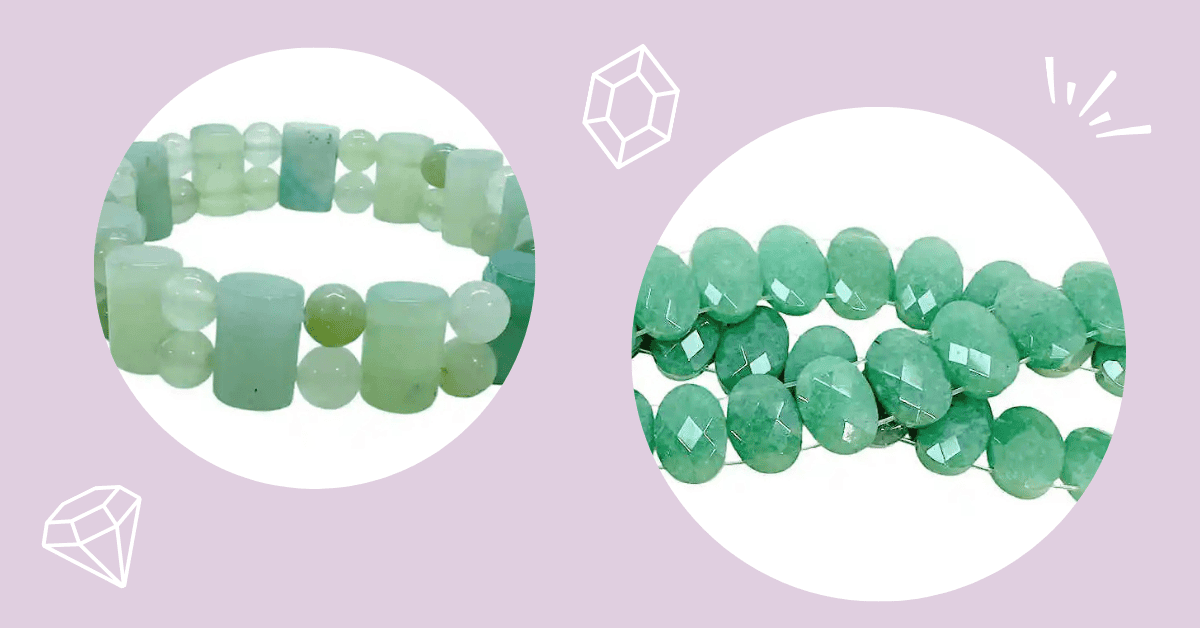 Aventurine gemstone beads for jewelry making