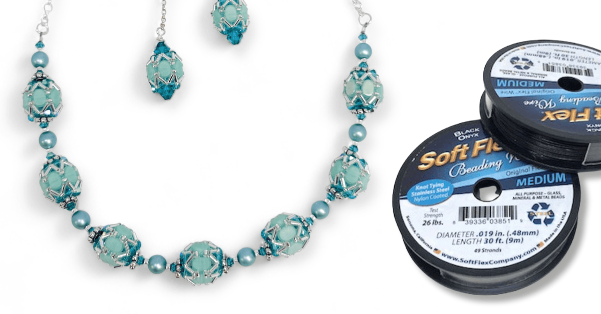 beading wire for bead stringing and beaded jewelry